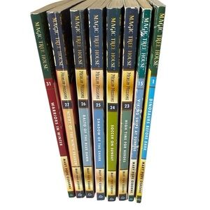 Magic Tree House Books by Mary Pope Osborne #’s 1, 15, 23, 24, 25, 26, 27, 31